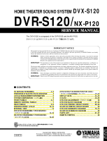 Yamaha DVXS-120 - Service Manual 